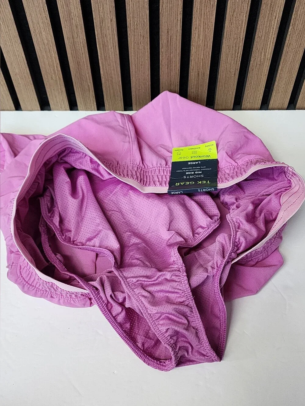 Tek Gear Workout Gear Mid Rise Shorts Pink Women's Size L NEW